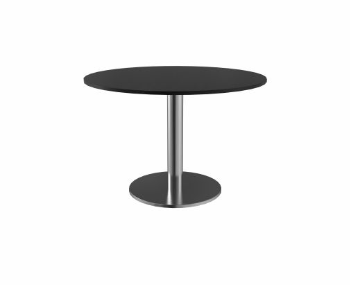 Sitztisch "black round" Ø 110 cm Metallfuß silber